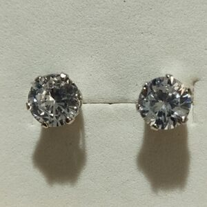 Silver 925 CZ Stud Earrings